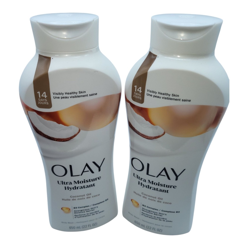Olay Ultra Moisture Body Wash with Coconut Oil & B3 Complex – 22 oz – Lot of 2